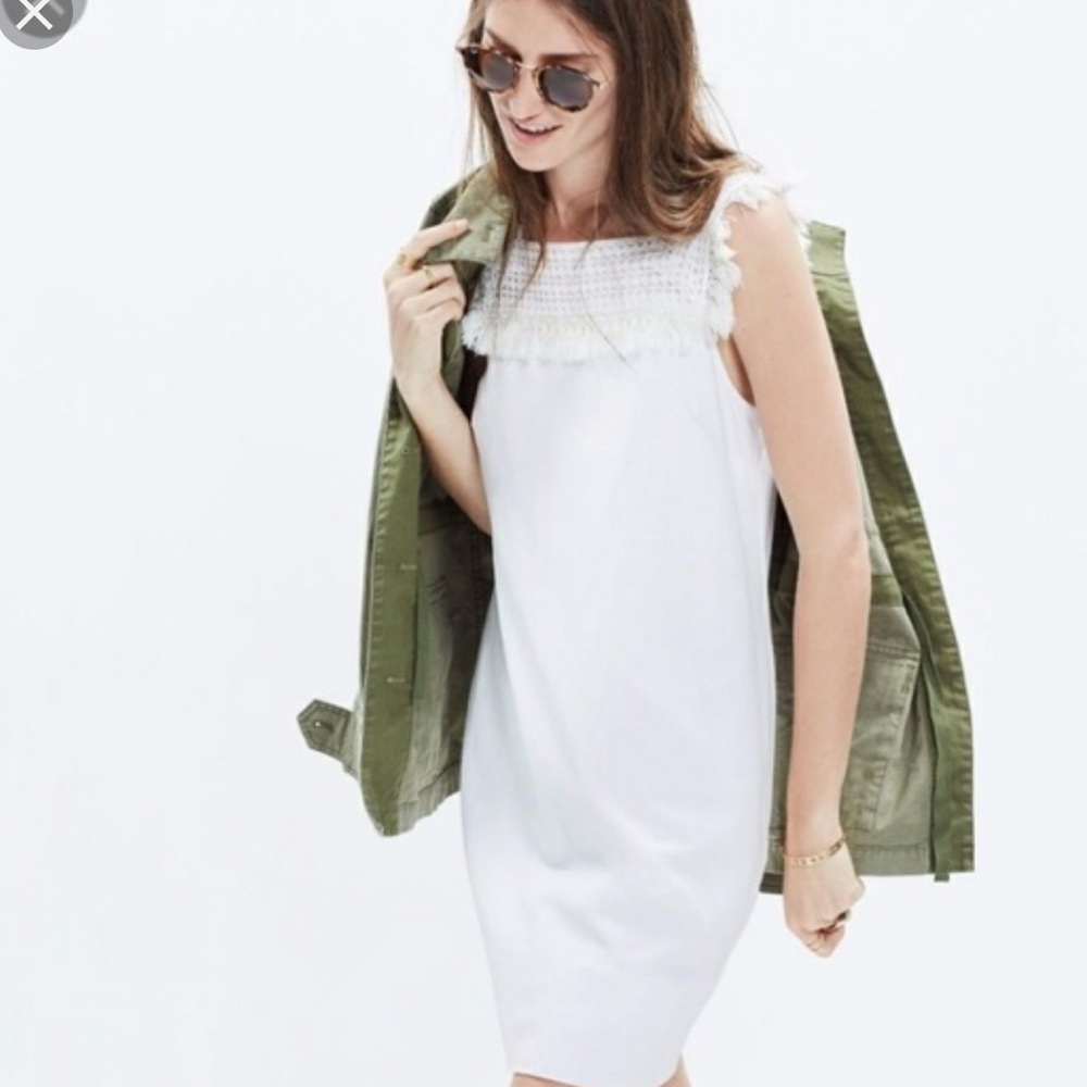 Madewell White Sundream Fringe Dress 12 - Picture 2 of 6